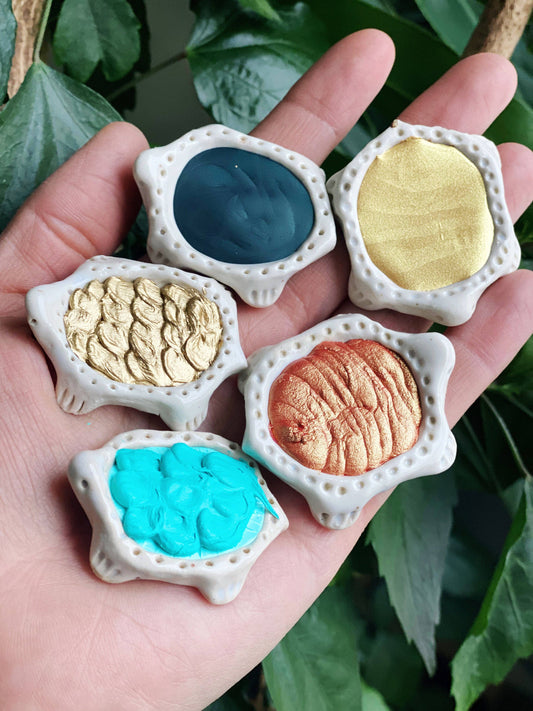 Ceramic Turtle with Watercolour Pan