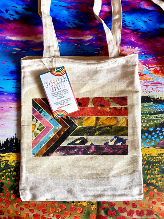 Pride Flag in Paint | Canvas Tote Bag